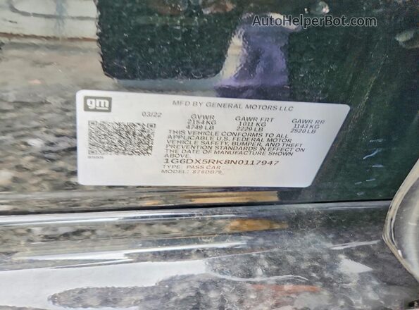 1G6DX5RK8N0117947 2022 CADILLAC CT5 Черный Вид подкапотного пространства