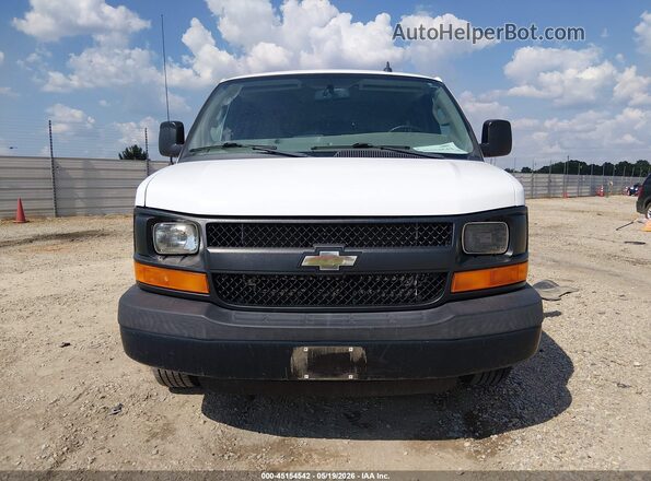 1GAWGEFF1G1276814 2016 CHEVROLET EXPRESS White Vista interior trasera