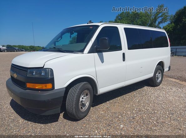 1GAWGEFG5K1343772 2019 CHEVROLET EXPRESS White Առջևի ձախ երեք քառորդ տեսարան