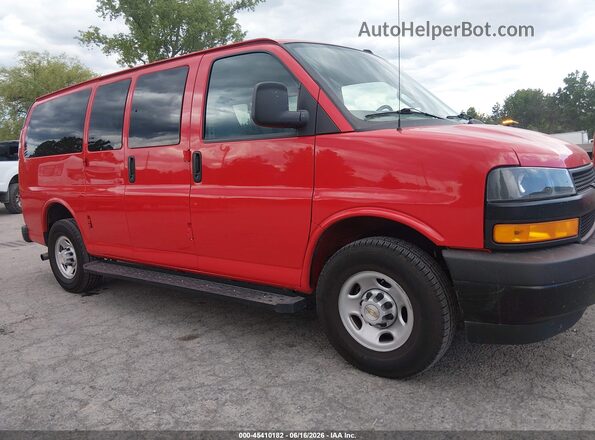 1GAWGEFPXP1105827 2023 CHEVROLET EXPRESS Red Front view