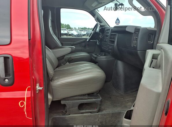 1GAZGNFG2H1290664 2017 CHEVROLET EXPRESS Red Widok wnętrza z przodu