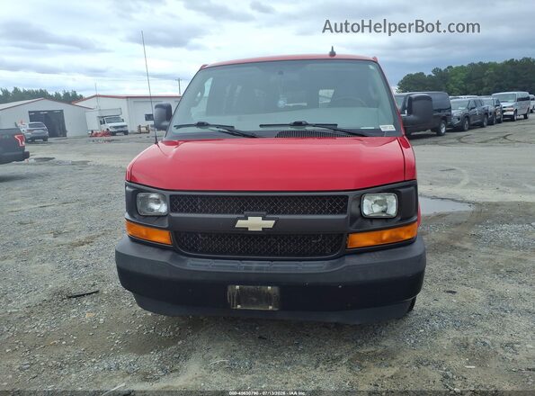 1GAZGNFG2H1290664 2017 CHEVROLET EXPRESS Red Widok zestawu wskaźników