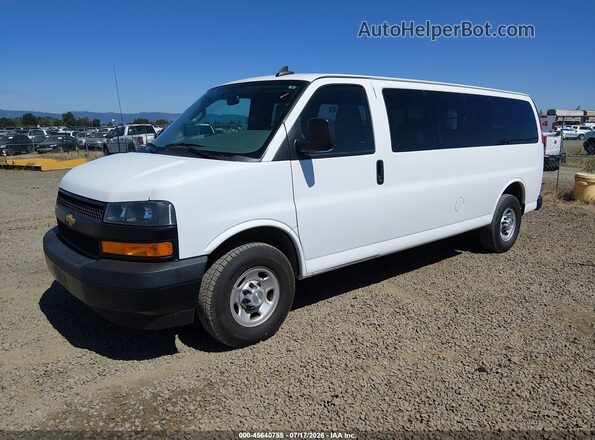 1GAZGNFP9L1266306 2020 CHEVROLET EXPRESS White წინა მარცხენა ხედი სამი მეოთხედიდან