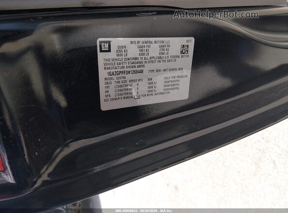 1GAZGPFF3H1268448 2017 CHEVROLET EXPRESS Black Vista del compartimento del motor