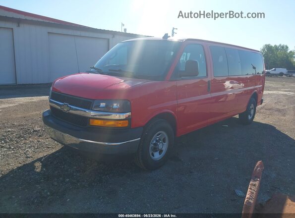 1GAZGPFG1H1244867 2017 CHEVROLET EXPRESS Red წინა მარცხენა ხედი სამი მეოთხედიდან