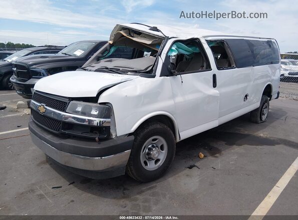 1GAZGPFG7J1244703 2018 CHEVROLET EXPRESS White Առջևի ձախ երեք քառորդ տեսարան