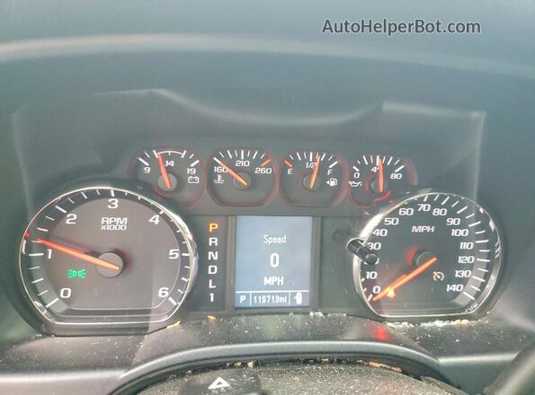 1GC1KREG2KF178033 2019 CHEVROLET SILVERADO Silver Widok zestawu wskaźników