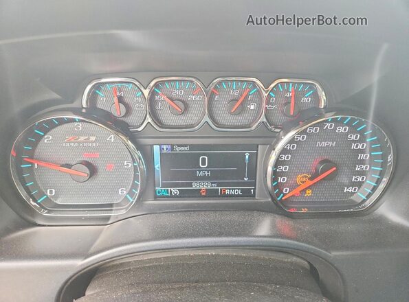 1GC1KSEG2KF178735 2019 CHEVROLET SILVERADO Белый Вид щитка приборов
