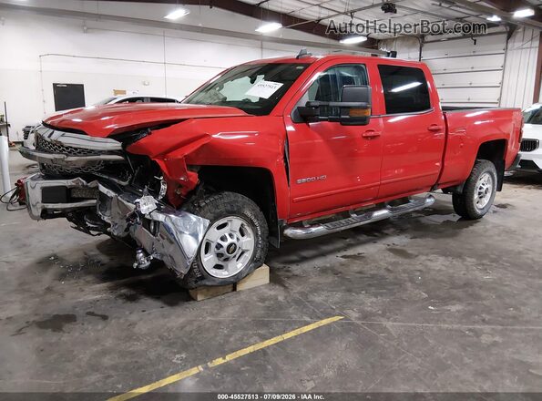 1GC1KSEG7KF160795 2019 CHEVROLET SILVERADO Красный Передняя левая четверть