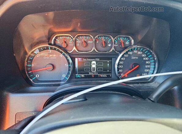 1GC1KTEG5KF195258 2019 CHEVROLET SILVERADO Black Instrument cluster view