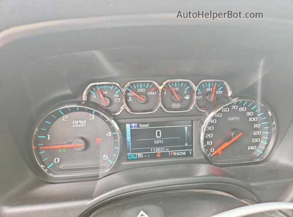 1GC1KVE81GF236156 2016 CHEVROLET SILVERADO Charcoal Вид щитка приладів