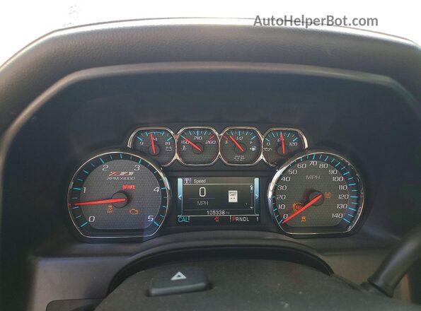 1GC1KWEY6JF263317 2018 CHEVROLET SILVERADO Silver Instrument cluster view