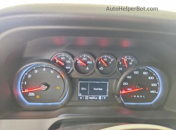 1GC1YLE78PF167590 2023 CHEVROLET SILVERADO White ხელსაწყოთა პანელის ხედი