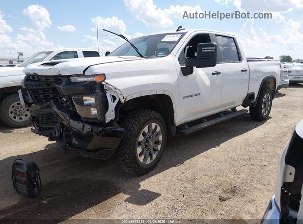 1GC1YME70NF109900 2022 CHEVROLET SILVERADO Белый Передняя левая четверть