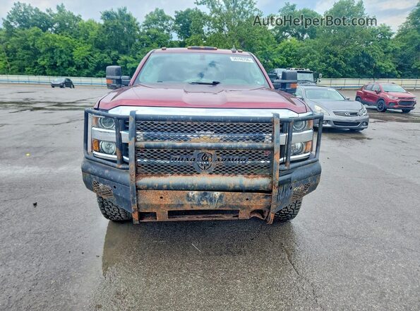 1GC2KVEG0HZ322523 2017 CHEVROLET SILVERADO Maroon Vista frontal