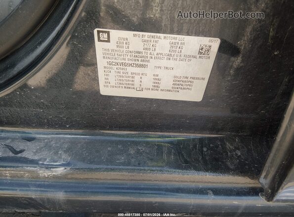 1GC2KVEG6HZ358801 2017 CHEVROLET SILVERADO Black Շարժիչի բաժամունքի տեսք