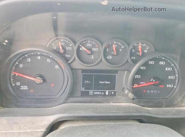 1GC3YLE72NF310670 2022 CHEVROLET SILVERADO White Вид щитка приладів