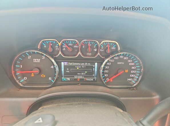 1GC4K0C84GF115754 2016 CHEVROLET SILVERADO Black Instrument cluster view