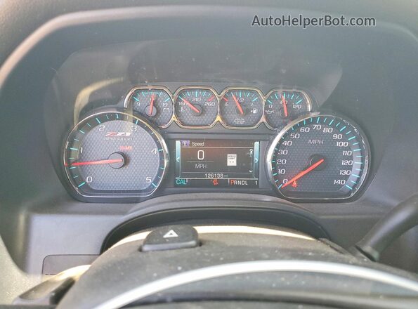 1GC4KXCY1KF184791 2019 CHEVROLET SILVERADO Белый Вид щитка приборов