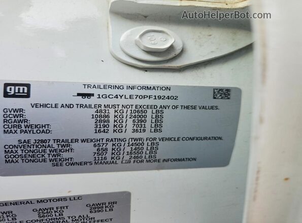 1GC4YLE70PF192402 2023 CHEVROLET SILVERADO White Շարժիչի բաժամունքի տեսք