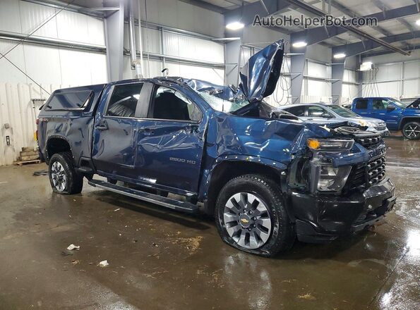 1GC4YME72NF103738 2022 CHEVROLET SILVERADO Blue Przód prawy