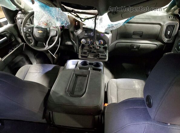 1GC4YME72NF103738 2022 CHEVROLET SILVERADO Blue Widok deski rozdzielczej