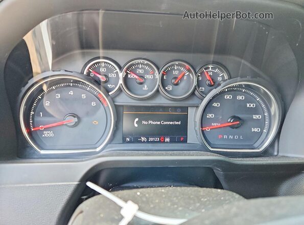 1GC4YNE70NF163586 2022 CHEVROLET SILVERADO White Вид щитка приладів