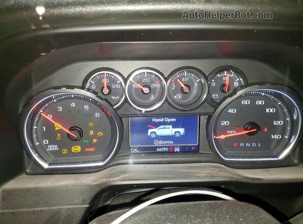 1GC4YNE79MF282591 2021 CHEVROLET SILVERADO Blue Instrument cluster view