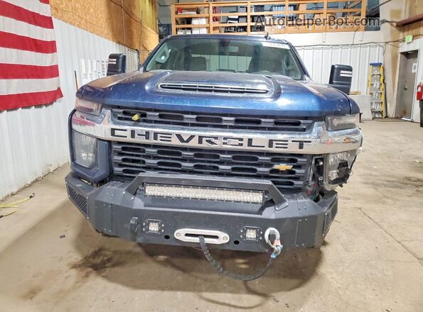 1GC4YNE79MF282591 2021 CHEVROLET SILVERADO Blue Front view