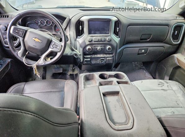 1GC4YNEY9NF216133 2022 CHEVROLET SILVERADO Blue Widok deski rozdzielczej