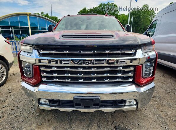 1GC4YPE71LF135093 2020 CHEVROLET SILVERADO Красный Вид спереди
