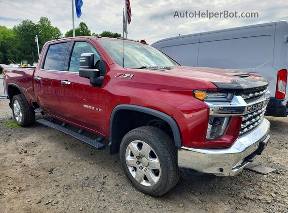 1GC4YPE71LF135093 2020 CHEVROLET SILVERADO Красный Передняя правая четверть