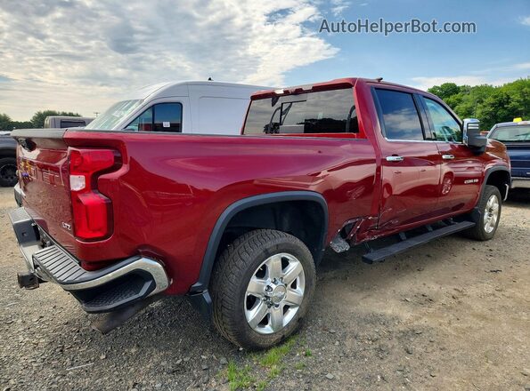 1GC4YPE71LF135093 2020 CHEVROLET SILVERADO Красный Задняя правая четверть