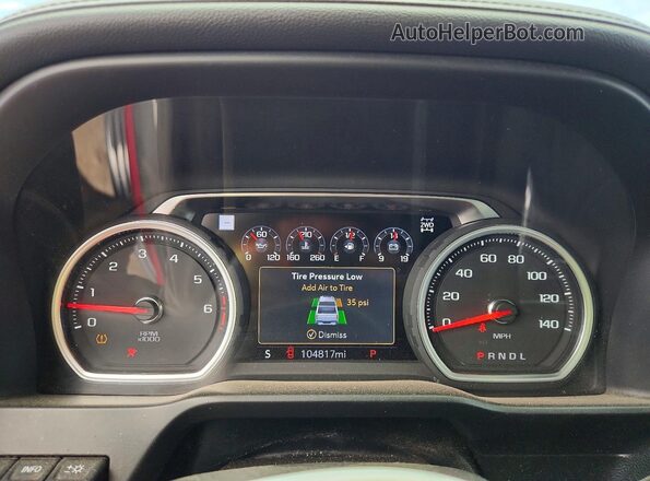 1GC4YPE71LF135093 2020 CHEVROLET SILVERADO Красный Вид щитка приборов