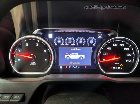 1GC4YPEY0LF143324 2020 CHEVROLET SILVERADO Blue ხელსაწყოთა პანელის ხედი