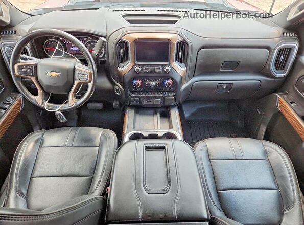 1GC4YRE7XLF135735 2020 CHEVROLET SILVERADO Red Առջևի վահանակի տեսք