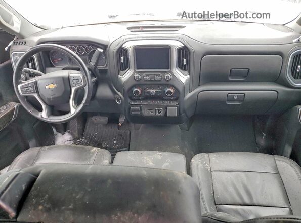 1GC4YTEY6NF209659 2022 CHEVROLET SILVERADO Black Առջևի վահանակի տեսք