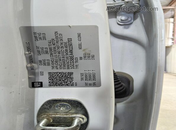 1GCGSBEA4N1150703 2022 CHEVROLET COLORADO White Widok komory silnika