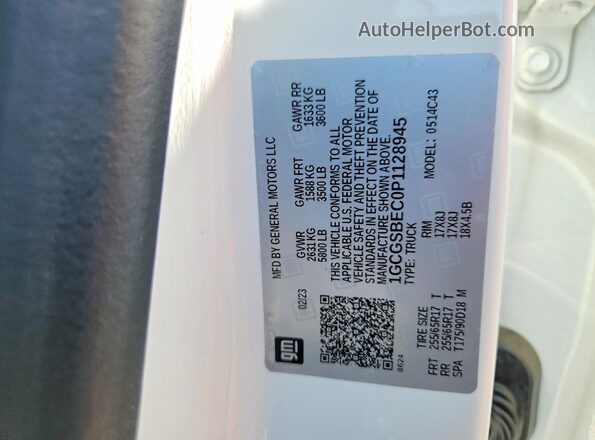 1GCGSBEC0P1128945 2023 CHEVROLET COLORADO White Շարժիչի բաժամունքի տեսք