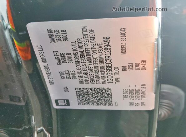 1GCGSBEC3R1299496 2024 CHEVROLET COLORADO Черный Вид подкапотного пространства