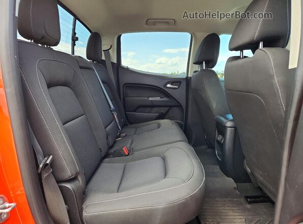 1GCGSCE1XM1184827 2021 CHEVROLET COLORADO Orange Rear seats view