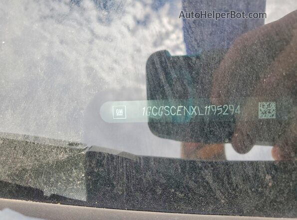 1GCGSCENXL1195294 2020 CHEVROLET COLORADO Silver VIN կոդի պիտակի տեսք