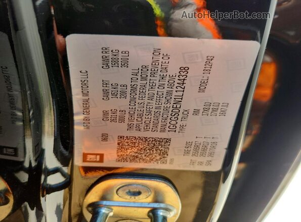 1GCGSDEN1L1244338 2020 CHEVROLET COLORADO Black Engine compartment view