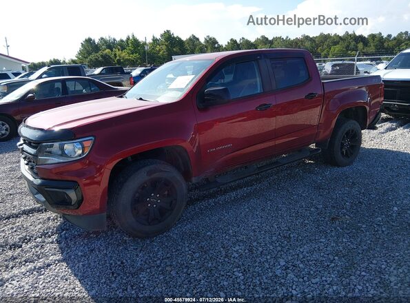 1GCGSDEN6M1291821 2021 CHEVROLET COLORADO Burgundy Front left