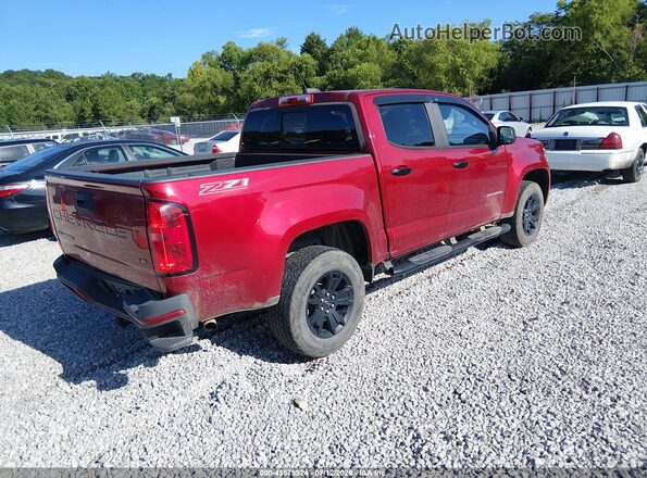 1GCGSDEN6M1291821 2021 CHEVROLET COLORADO Burgundy Rear right
