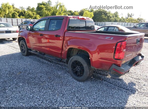1GCGSDEN6M1291821 2021 CHEVROLET COLORADO Burgundy Rear left