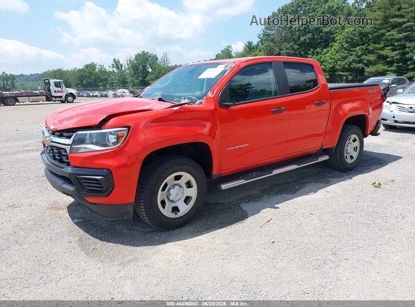 1GCGTBEN0M1230238 2021 CHEVROLET COLORADO Orange წინა მარცხენა ხედი სამი მეოთხედიდან