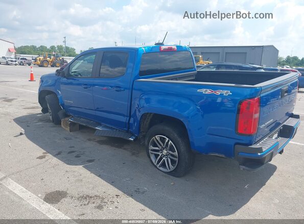 1GCGTBEN3M1281040 2021 CHEVROLET COLORADO Blue Trasero izquierdo