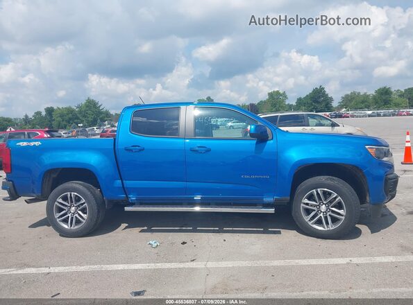 1GCGTBEN3M1281040 2021 CHEVROLET COLORADO Blue Vista interior trasera