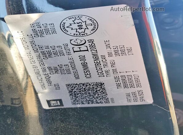 1GCGTBEN6M1208549 2021 CHEVROLET COLORADO Black ძრავის განყოფილების ხედი